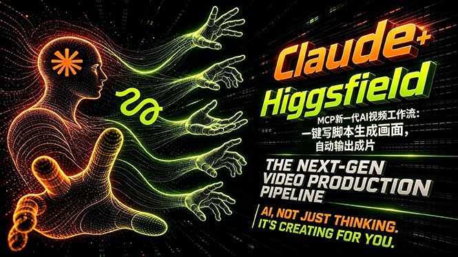 （18345期）Claude+Higgsfield MCP新一代AI视频工作流：一键写脚本生成画面，自动输出成片汇创网-网创项目_汇创网_中创网_福缘网_冒泡网_网创项目平台汇创网
