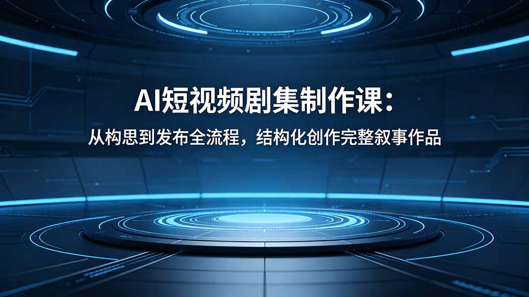 （18414期）AI短视频剧集制作课：从构思到发布全流程，结构化创作完整叙事作品汇创网-网创项目_汇创网_中创网_福缘网_冒泡网_网创项目平台汇创网