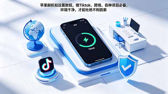 （18558期）苹果刷机和设置教程，做Tiktok、跨境、各种项目必备，环境干净，才能杜绝不利因素汇创网-网创项目_汇创网_中创网_福缘网_冒泡网_网创项目平台汇创网