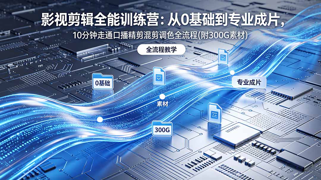 （18664期）2026影视剪辑全能实战课｜0基础到专业成片，全流程教学，高清带300G素材汇创网-网创项目_汇创网_中创网_福缘网_冒泡网_网创项目平台汇创网