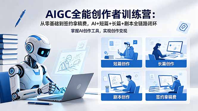 （18403期）AIGC全能创作者训练营：从零基础到签约拿稿费，AI+短篇+长篇+剧本全链路闭环汇创网-网创项目_汇创网_中创网_福缘网_冒泡网_网创项目平台汇创网