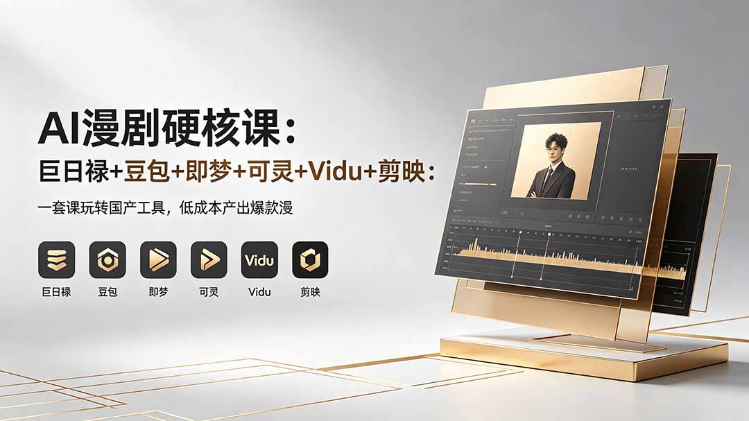 （18280期）AI漫剧硬核课：巨日禄+豆包+即梦+可灵+Vidu+剪映：一套课玩转国产工具，低成本产出爆款漫剧汇创网-网创项目_汇创网_中创网_福缘网_冒泡网_网创项目平台汇创网