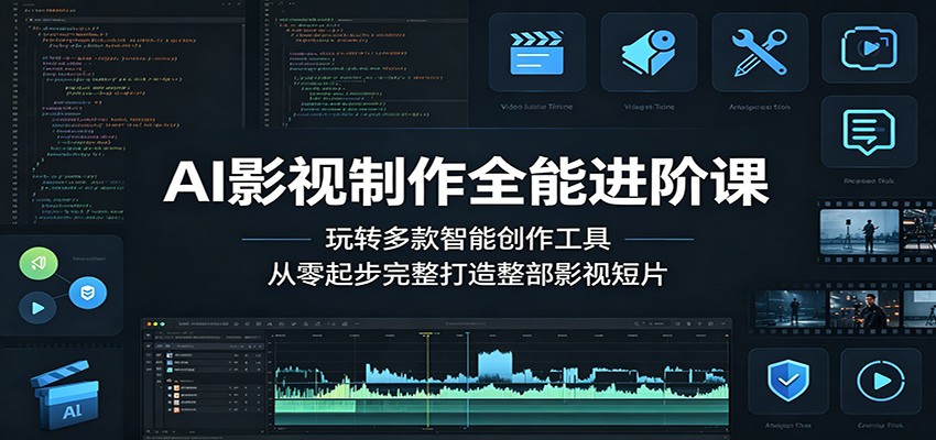 AI影视制作全能进阶课：玩转多款智能创作工具，从零起步完整打造整部影视短片汇创网-网创项目_汇创网_中创网_福缘网_冒泡网_网创项目平台汇创网