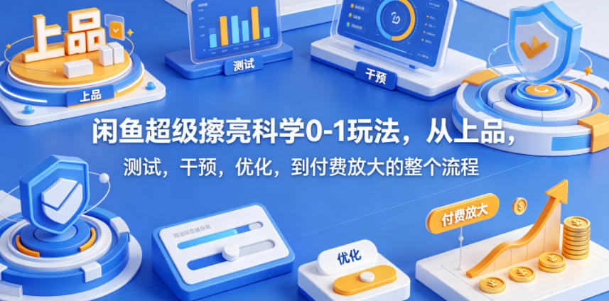 闲鱼超级擦亮科学0-1玩法,从上品,测试,干预,优化,到付费放大的整个流程汇创网-网创项目_汇创网_中创网_福缘网_冒泡网_网创项目平台汇创网