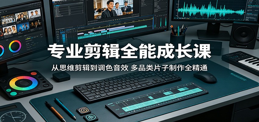 专业剪辑全能成长课：从思维剪辑到调色音效，多品类片子制作全精通汇创网-网创项目_汇创网_中创网_福缘网_冒泡网_网创项目平台汇创网