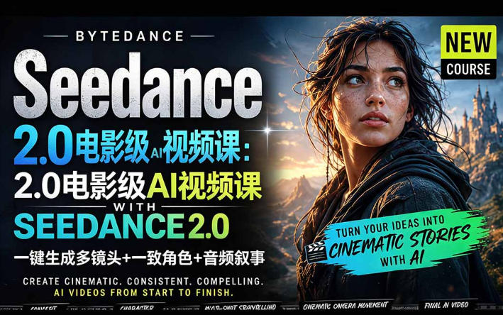 字节跳动的Seedance 2.0 AI电影视频生成制作教程，一键生成多镜头+一致角色+音频叙事-中英字幕汇创网-网创项目_汇创网_中创网_福缘网_冒泡网_网创项目平台汇创网