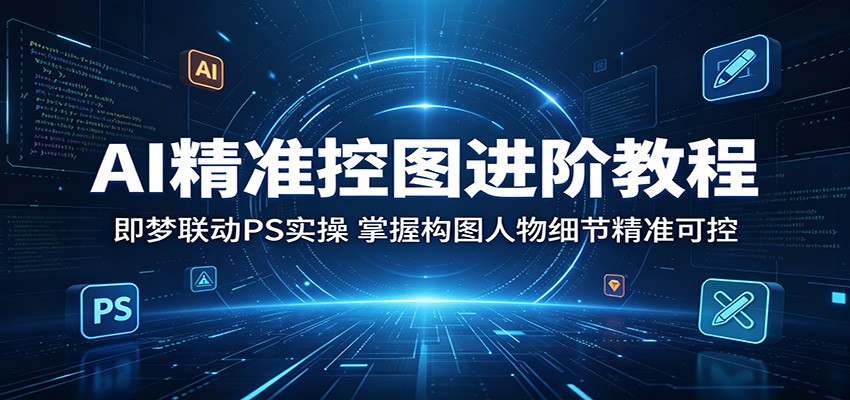 AI精准控图进阶教程：即梦联动PS实操，掌握构图人物细节精准可控汇创网-网创项目_汇创网_中创网_福缘网_冒泡网_网创项目平台汇创网
