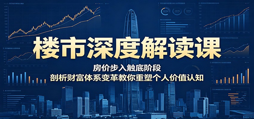 楼市深度解读课：房价步入触底阶段，剖析财富体系变革教你重塑个人价值认知汇创网-网创项目_汇创网_中创网_福缘网_冒泡网_网创项目平台汇创网