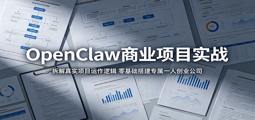 OpenClaw商业项目实战：拆解真实项目运作逻辑，零基础搭建专属一人创业公司汇创网-网创项目_汇创网_中创网_福缘网_冒泡网_网创项目平台汇创网