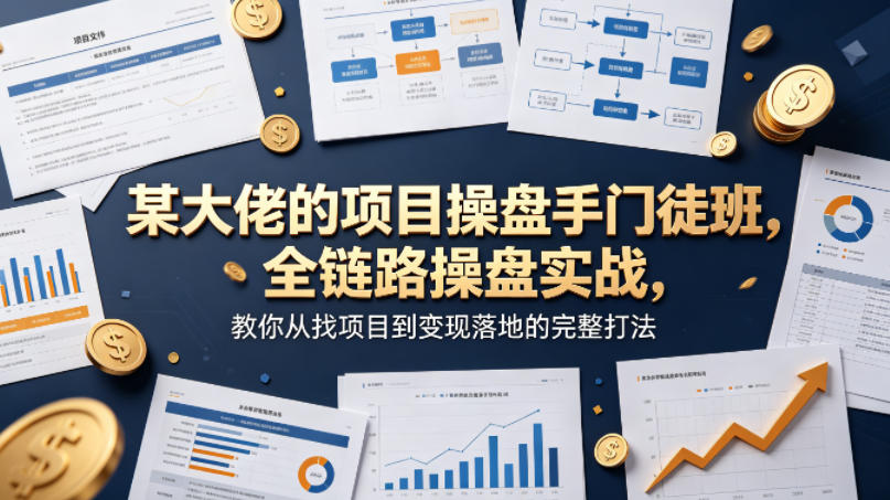 某大佬的项目操盘手门徒班，全链路操盘实战，教你从找项目到变现落地的完整打法汇创网-网创项目_汇创网_中创网_福缘网_冒泡网_网创项目平台汇创网