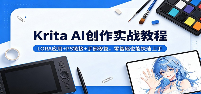 Krita AI创作实战教程：LORA应用+PS链接+手部修复，零基础也能快速上手汇创网-网创项目_汇创网_中创网_福缘网_冒泡网_网创项目平台汇创网