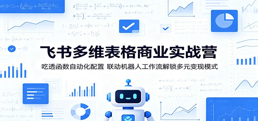 飞书多维表格商业实战营：吃透函数自动化配置，联动机器人工作流解锁多元变现模式汇创网-网创项目_汇创网_中创网_福缘网_冒泡网_网创项目平台汇创网