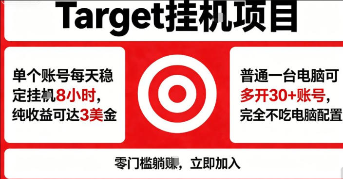 海外平台Target商品浏览曝光，24小时运行无需人工值守，日收益100美刀+电脑可多开【揭秘】汇创网-网创项目_汇创网_中创网_福缘网_冒泡网_网创项目平台汇创网