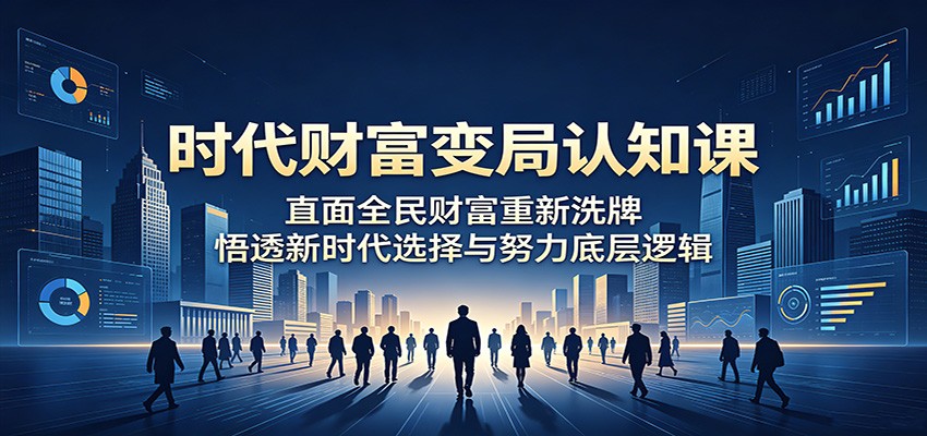 时代财富变局认知课:直面全民财富重新洗牌,悟透新时代选择与努力底层逻辑汇创网-网创项目_汇创网_中创网_福缘网_冒泡网_网创项目平台汇创网