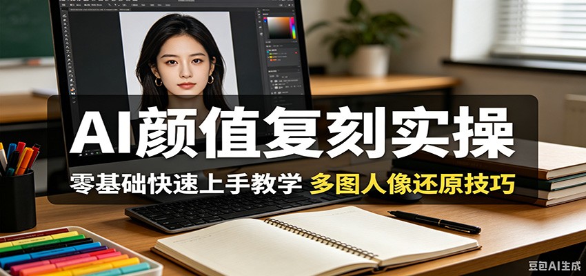 AI颜值复刻实操，零基础快速上手教学，多图人像还原技巧汇创网-网创项目_汇创网_中创网_福缘网_冒泡网_网创项目平台汇创网