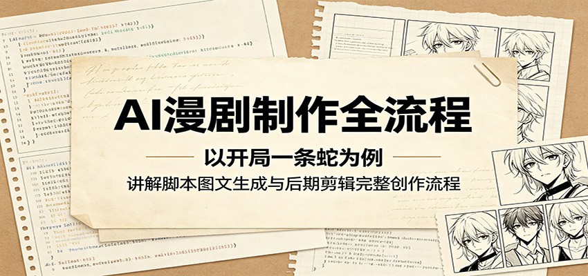 AI漫剧制作全流程：以开局一条蛇为例，讲解脚本图文生成与后期剪辑完整创作流程汇创网-网创项目_汇创网_中创网_福缘网_冒泡网_网创项目平台汇创网