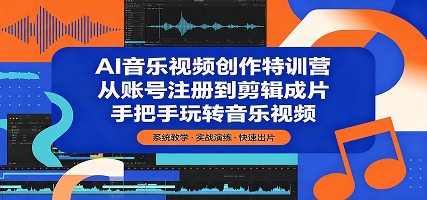 AI音乐视频创作特训营：从账号注册到剪辑成片，手把手玩转音乐视频汇创网-网创项目_汇创网_中创网_福缘网_冒泡网_网创项目平台汇创网