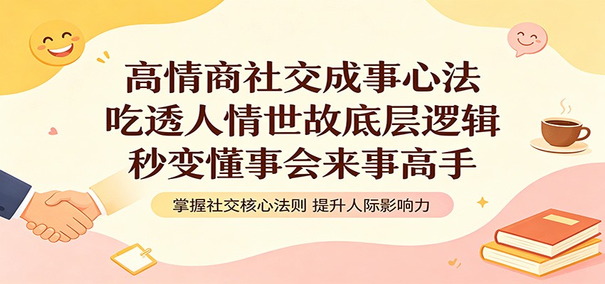高情商社交成事心法：吃透人情世故底层逻辑，秒变懂事会来事高手汇创网-网创项目_汇创网_中创网_福缘网_冒泡网_网创项目平台汇创网