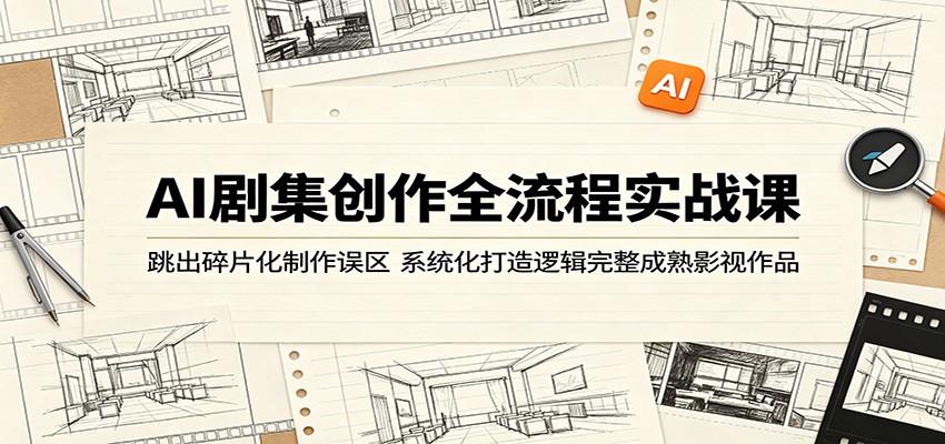 AI剧集创作全流程实战课：跳出碎片化制作误区，系统化打造逻辑完整成熟影视作品汇创网-网创项目_汇创网_中创网_福缘网_冒泡网_网创项目平台汇创网