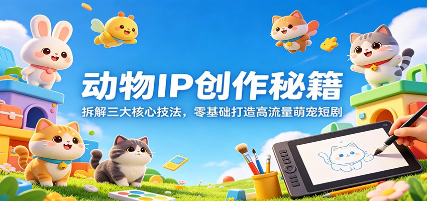 动物IP创作秘籍：拆解三大核心技法，零基础打造高流量萌宠短剧汇创网-网创项目_汇创网_中创网_福缘网_冒泡网_网创项目平台汇创网