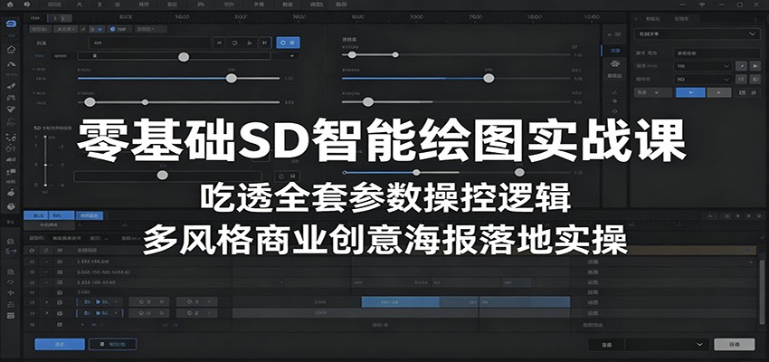 零基础SD智能绘图实战课：吃透全套参数操控逻辑，多风格商业创意海报落地实操汇创网-网创项目_汇创网_中创网_福缘网_冒泡网_网创项目平台汇创网