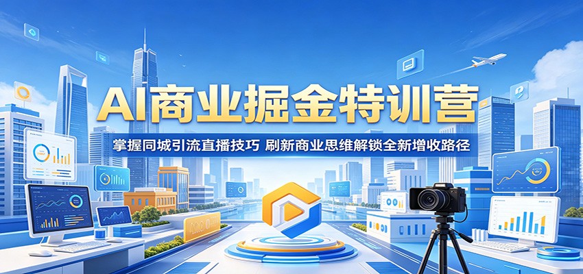 AI商业掘金特训营：掌握同城引流直播技巧，刷新商业思维解锁全新增收路径汇创网-网创项目_汇创网_中创网_福缘网_冒泡网_网创项目平台汇创网