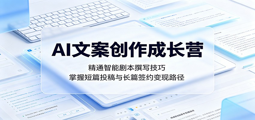 AI文案创作成长营：精通智能剧本撰写技巧，掌握短篇投稿与长篇签约变现路径汇创网-网创项目_汇创网_中创网_福缘网_冒泡网_网创项目平台汇创网