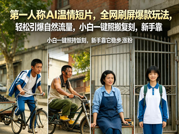 第一人称AI温情短片，全网刷屏爆款玩法，轻松引爆自然流量，小白一键照搬复刻，新手靠它稳步涨粉汇创网-网创项目_汇创网_中创网_福缘网_冒泡网_网创项目平台汇创网