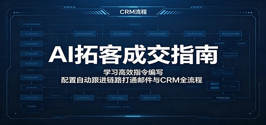 AI拓客成交指南：学习高效指令编写，配置自动跟进链路打通邮件与CRM全流程汇创网-网创项目_汇创网_中创网_福缘网_冒泡网_网创项目平台汇创网
