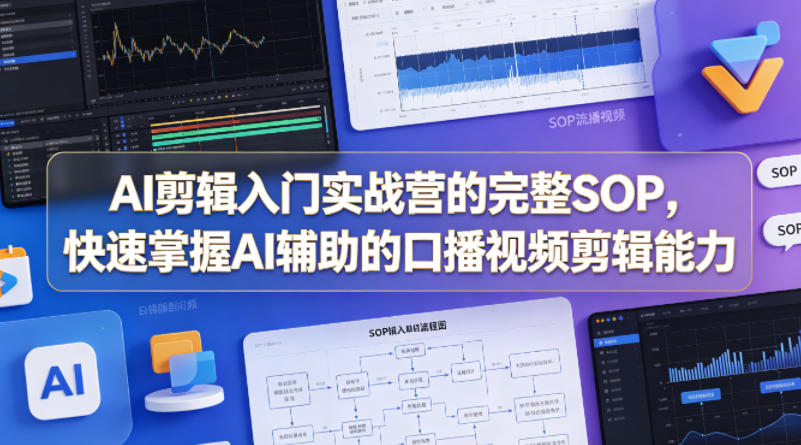 AI剪辑入门实战营的完整SOP，快速掌握AI辅助的口播视频剪辑能力汇创网-网创项目_汇创网_中创网_福缘网_冒泡网_网创项目平台汇创网