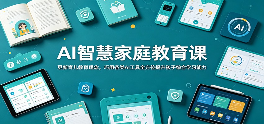 AI智慧家庭教育课:更新育儿教育理念,巧用各类AI工具全方位提升孩子综合学习能力汇创网-网创项目_汇创网_中创网_福缘网_冒泡网_网创项目平台汇创网