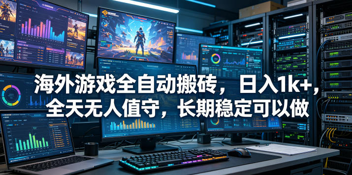 海外游戏全自动搬砖项目，日入1k+，全天无人值守，长期稳定可以做【揭秘】汇创网-网创项目_汇创网_中创网_福缘网_冒泡网_网创项目平台汇创网