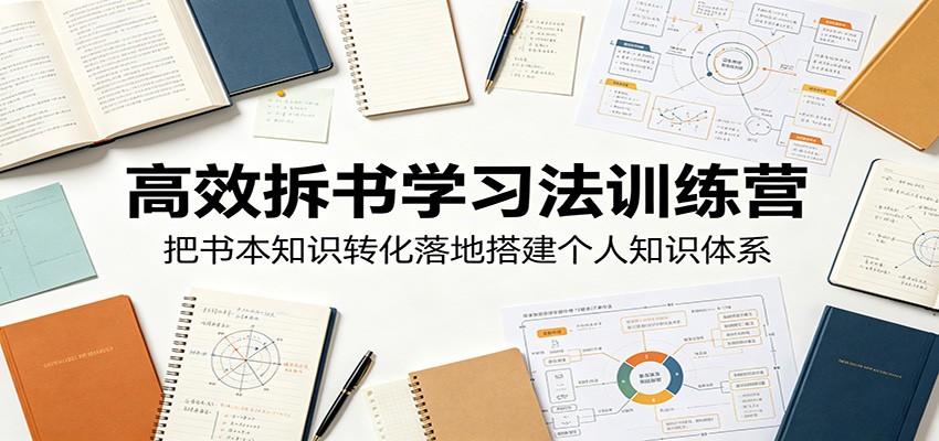 高效拆书学习法训练营，把书本知识转化落地搭建个人知识体系汇创网-网创项目_汇创网_中创网_福缘网_冒泡网_网创项目平台汇创网