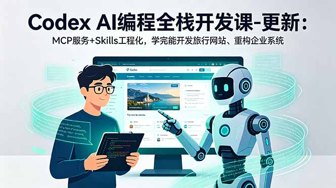 (18858期)Codex AI编程全栈开发课-更新:MCP服务+Skills工程化,学完能开发旅行网站、重构企业系统汇创网-网创项目_汇创网_中创网_福缘网_冒泡网_网创项目平台汇创网