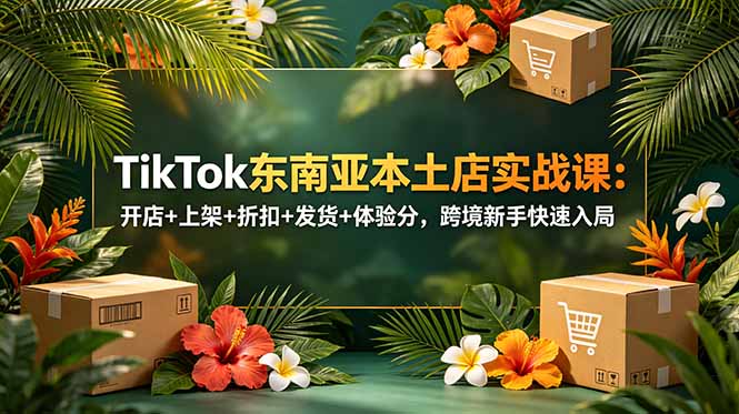 （18984期）TikTok东南亚本土店实战课：开店+上架+折扣+发货+体验分，跨境新手快速入局汇创网-网创项目_汇创网_中创网_福缘网_冒泡网_网创项目平台汇创网