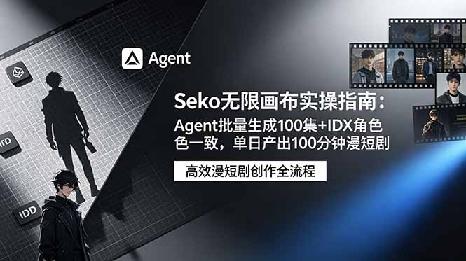 (19006期)Seko无限画布实操指南:Agent批量生成100集+IDX角色一致,单日产出100分钟漫短剧汇创网-网创项目_汇创网_中创网_福缘网_冒泡网_网创项目平台汇创网