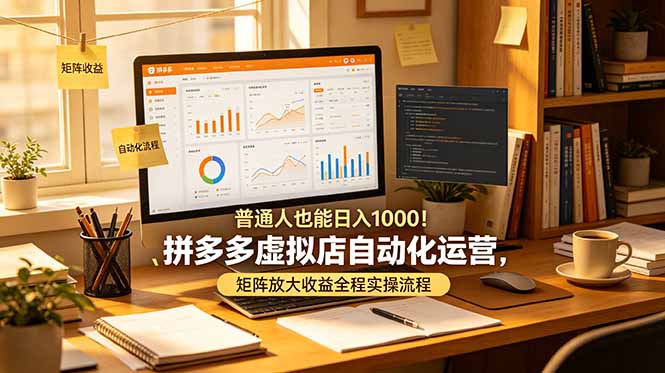 (19022期)普通人也能日入 1000!拼多多虚拟店自动化运营,矩阵放大收益全程实操流程汇创网-网创项目_汇创网_中创网_福缘网_冒泡网_网创项目平台汇创网