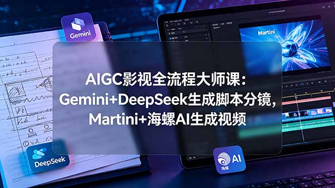 (19008期)AIGC影视全流程大师课:Gemini+DeepSeek生成脚本分镜,Martini+海螺AI生成视频汇创网-网创项目_汇创网_中创网_福缘网_冒泡网_网创项目平台汇创网