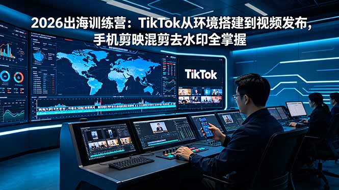 （18875期）2026出海训练营：TikTok从环境搭建到视频发布，手机剪映混剪去水印全掌握汇创网-网创项目_汇创网_中创网_福缘网_冒泡网_网创项目平台汇创网