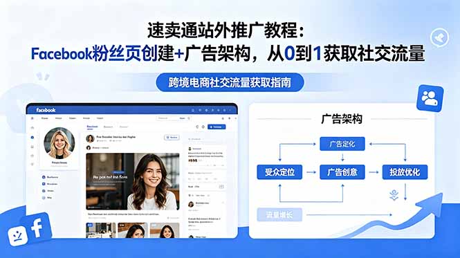 (18888期)速卖通站外推广教程:Facebook粉丝页创建+广告架构,从0到1获取社交流量汇创网-网创项目_汇创网_中创网_福缘网_冒泡网_网创项目平台汇创网