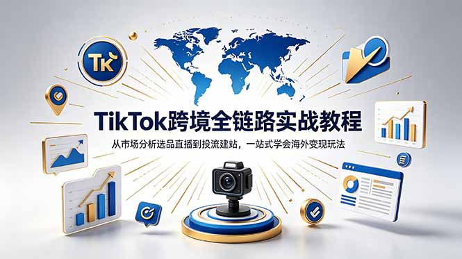 （18805期）TikTok+独立站跨境基础全套教程，拆解平台盈利逻辑，新手从零跑通变现全流程汇创网-网创项目_汇创网_中创网_福缘网_冒泡网_网创项目平台汇创网