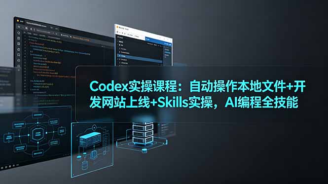 (19009期)Codex实操课程:自动操作本地文件+开发网站上线+Skills实操,AI编程全技能汇创网-网创项目_汇创网_中创网_福缘网_冒泡网_网创项目平台汇创网