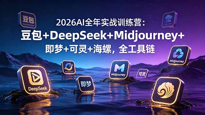 （19038期）2026AI全年实战训练营：豆包+DeepSeek+Midjourney+即梦+可灵+海螺，全工具链汇创网-网创项目_汇创网_中创网_福缘网_冒泡网_网创项目平台汇创网