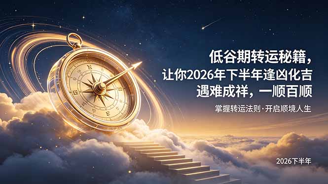 (19024期)付费文章:低谷期转运秘籍,让你2026年下半年逢凶化吉,遇难成祥,一顺百顺。汇创网-网创项目_汇创网_中创网_福缘网_冒泡网_网创项目平台汇创网