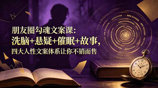 （19054期）朋友圈勾魂文案课：洗脑+悬疑+催眠+故事，四大人性文案体系让你不销而售汇创网-网创项目_汇创网_中创网_福缘网_冒泡网_网创项目平台汇创网