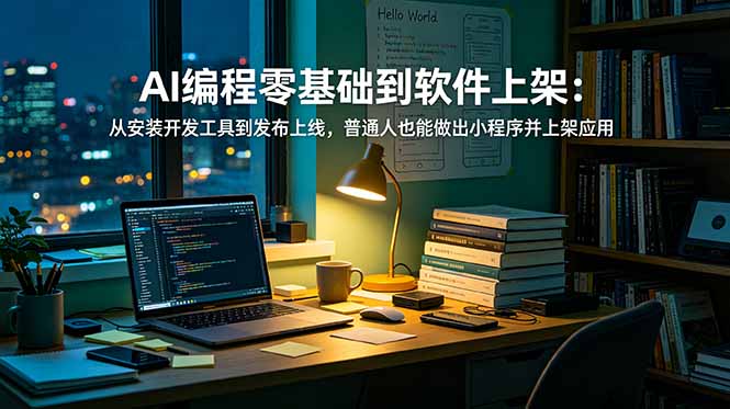 （19109期）AI编程零基础到软件上架：从安装开发工具到发布上线，普通人也能做出小程序并上架应用商店汇创网-网创项目_汇创网_中创网_福缘网_冒泡网_网创项目平台汇创网