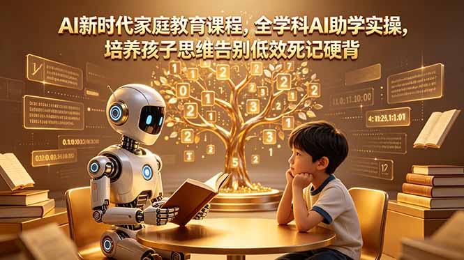 （18745期）AI新时代家庭教育课程，全学科AI助学实操，培养孩子思维告别低效死记硬背汇创网-网创项目_汇创网_中创网_福缘网_冒泡网_网创项目平台汇创网