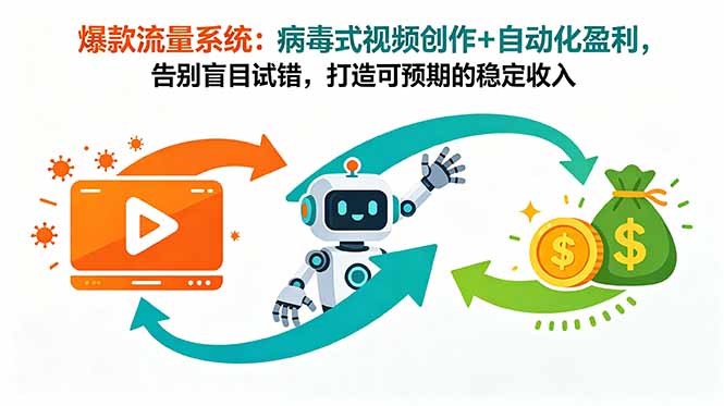 (18882期)爆款流量系统:病毒式视频创作+自动化盈利,告别盲目试错,打造可预期的稳定收入汇创网-网创项目_汇创网_中创网_福缘网_冒泡网_网创项目平台汇创网