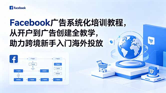 （18825期）Facebook广告系统化培训教程，从开户到广告创建全教学，助力跨境新手入门海外投放汇创网-网创项目_汇创网_中创网_福缘网_冒泡网_网创项目平台汇创网