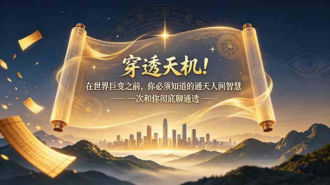 （19063期）付费文章：穿透天机！在世界巨变之前，你必须知道的通天人间智慧 一次和你彻底聊通透汇创网-网创项目_汇创网_中创网_福缘网_冒泡网_网创项目平台汇创网